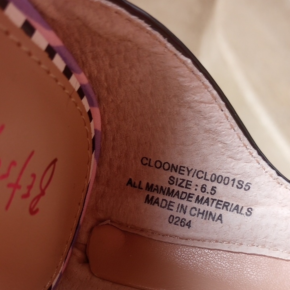 Betsey Johnson Pink and White Heels with Embellishments - Picture 7 of 8